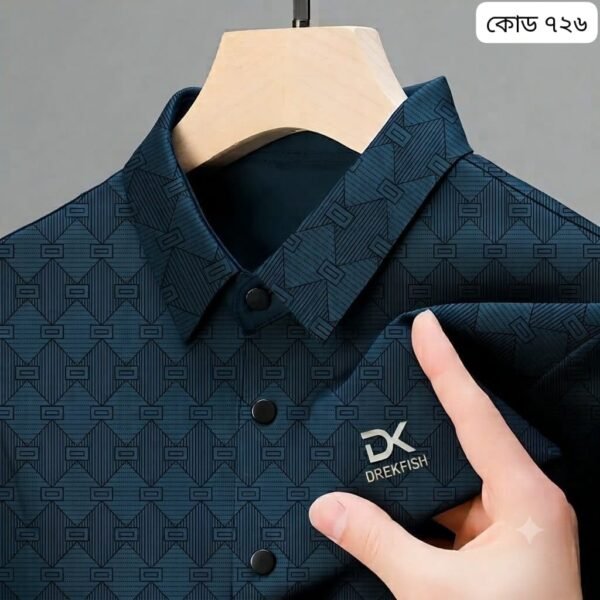 Premium Oxford Cotton Band Collar Casual Long Sleeve Shirt for Men